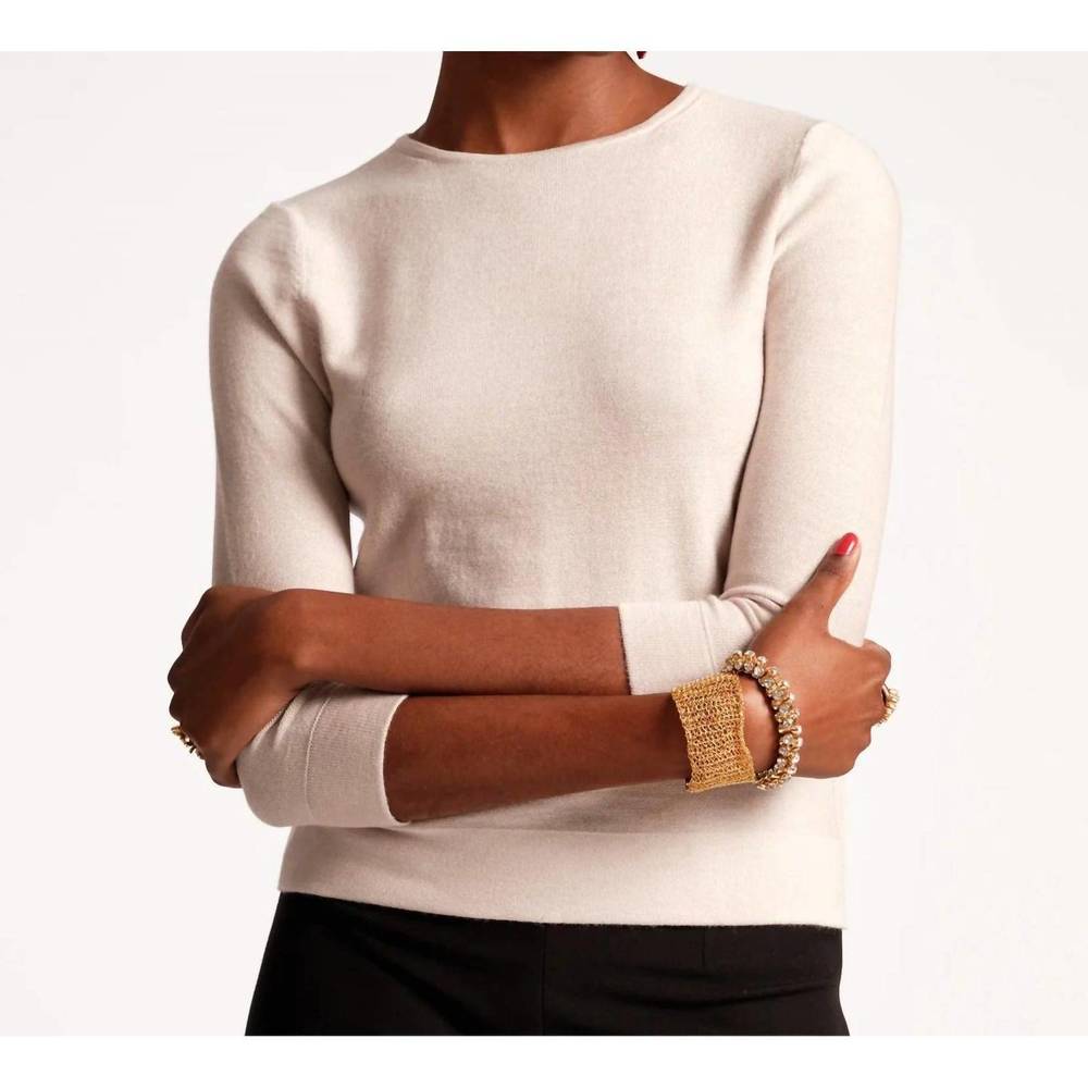 NEW FRANCES VALENTINE rebekah top knit lurex in champagne